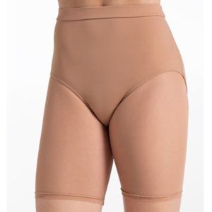 Size M Mesh Bike Shorts in "Warm Sand" with Nylon Brief